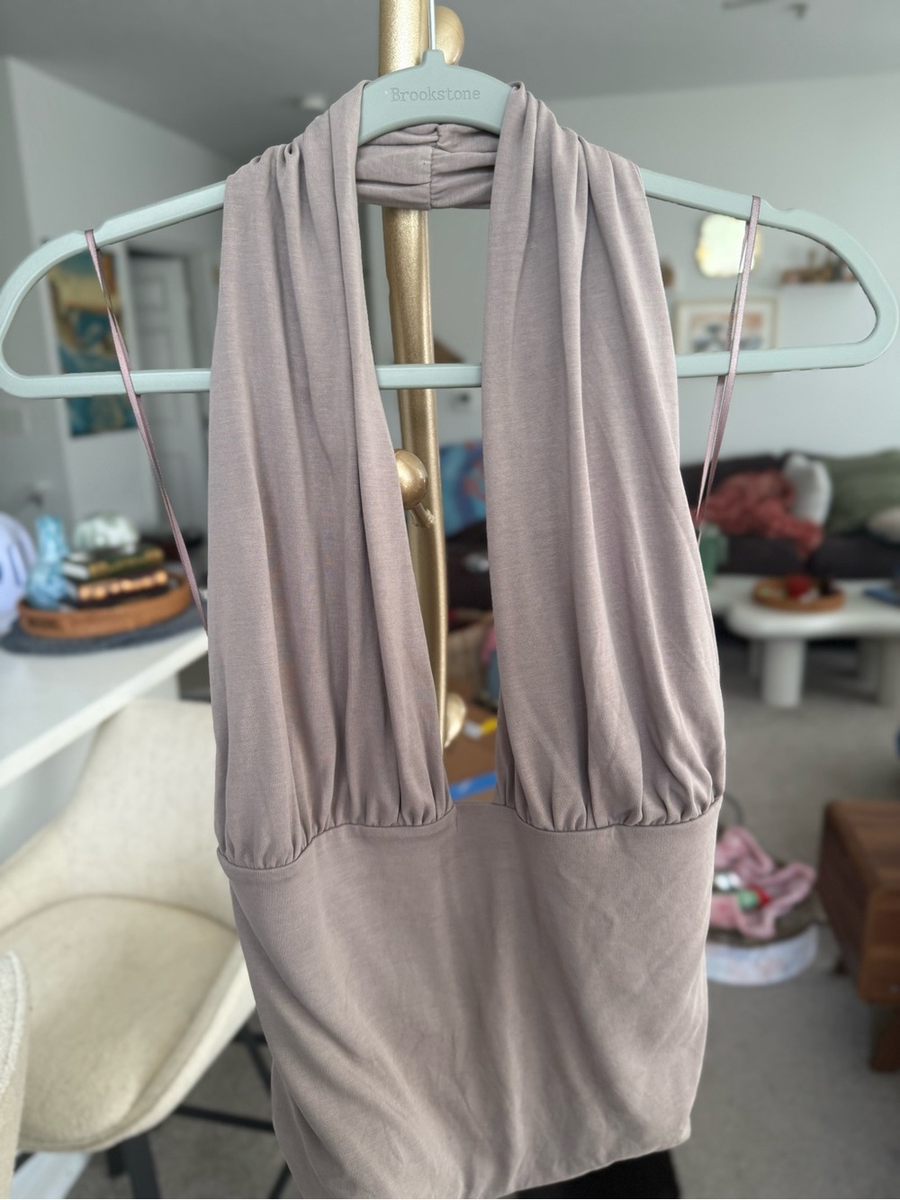 Urban Outfitters Taupe Backless Halter Top